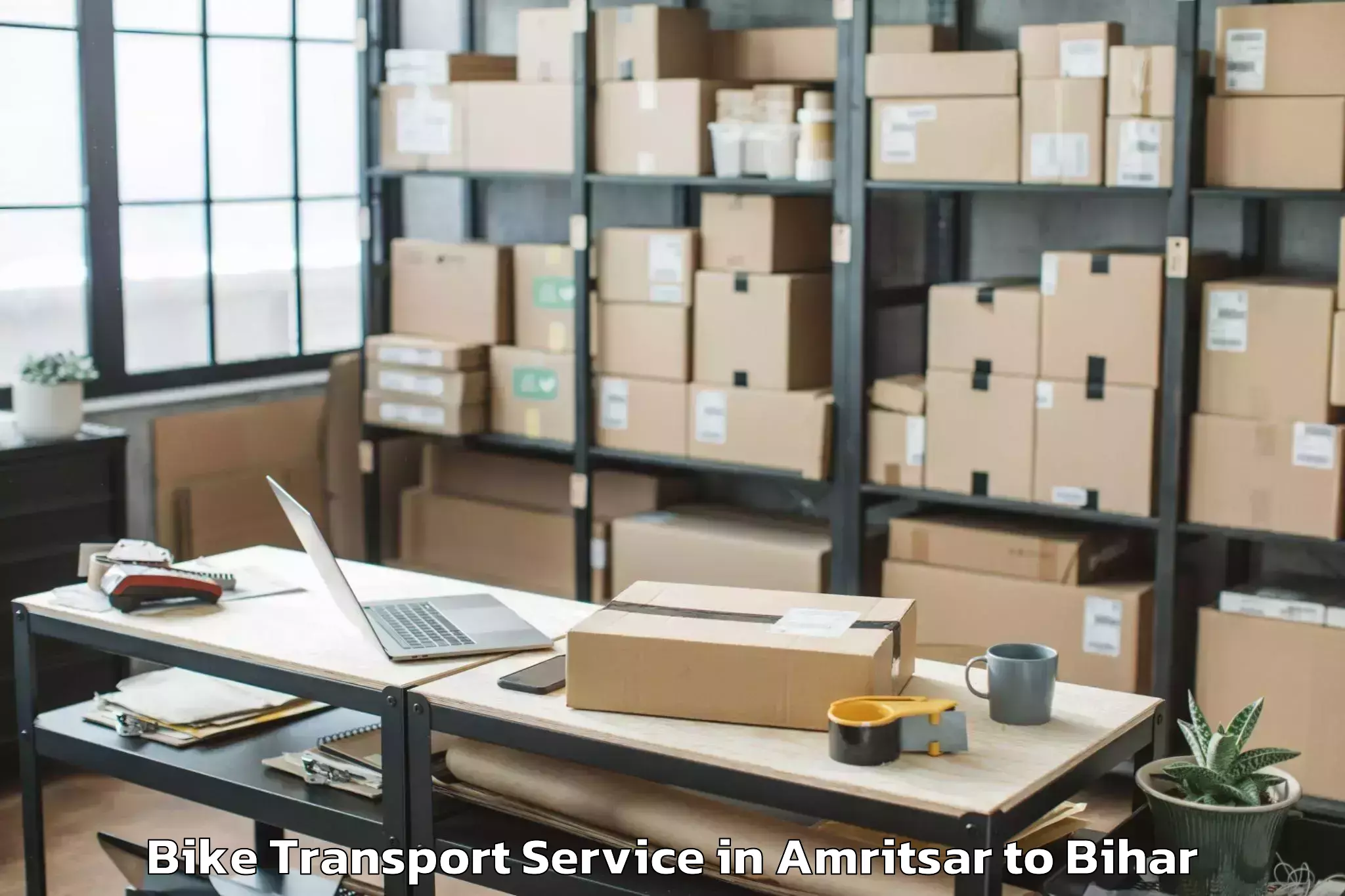 Hassle-Free Amritsar to Bazpatti Bike Transport